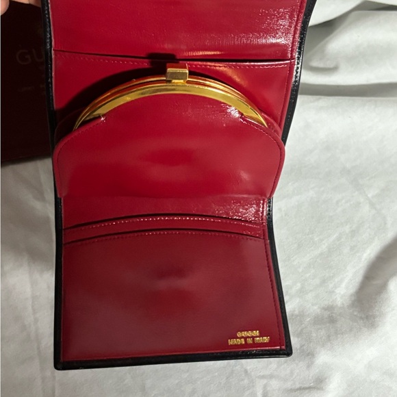 Gucci Red and Black Leather Wallet - Picture 11 of 16